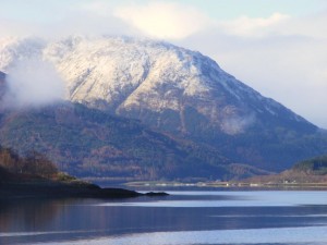 Looking west, down Loch Leven on sunny March morning