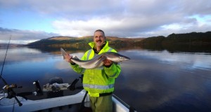 Trevor with a double figure spurdog from Loch Sunart, on a lovely November morning