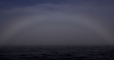 A half-formed rainbow in the haar