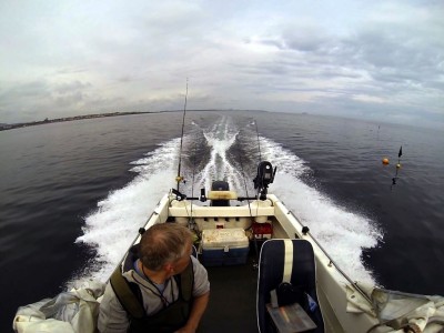 Dodging pot marker buoys whilst running down towards Torness