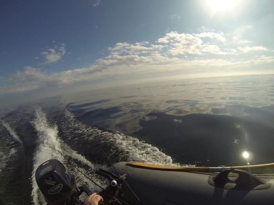 Even a small 5hp outboard will push a lightly loaded inflatable at a decent speed