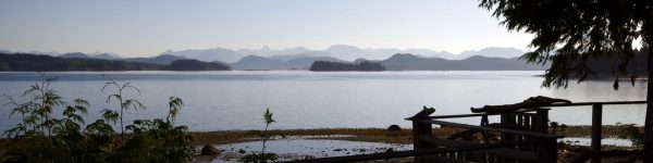 View from Heriot Bay, Quadra Island, looking towards the Coastal Mountains