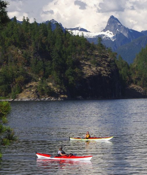 Another group of paddlers, viewed from our Curme islands camp