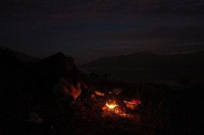 Camping on Etive - nightfall