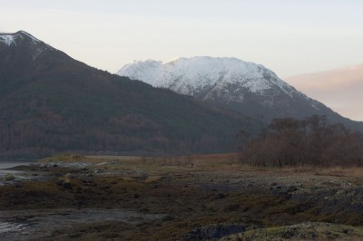 Sun catching the mountain tops