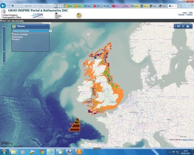 INSPIRE portal as it looks when you select "Download Bathymetry"