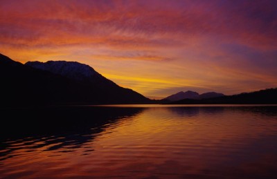 Sunset on Loch Leven with Ardnamurchan in the background