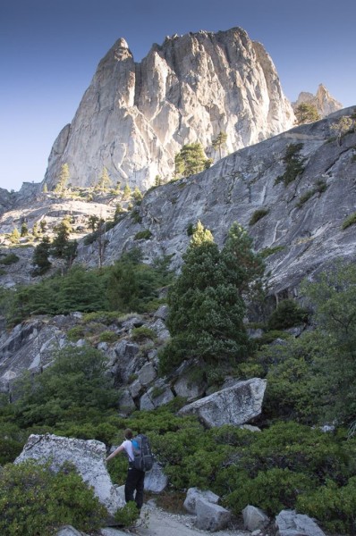 Valhalla towers above us as struggle up to Hamilton Lakes