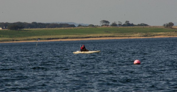 Kayaker at work