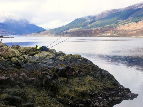 Fishing the south shore of Loch Leven