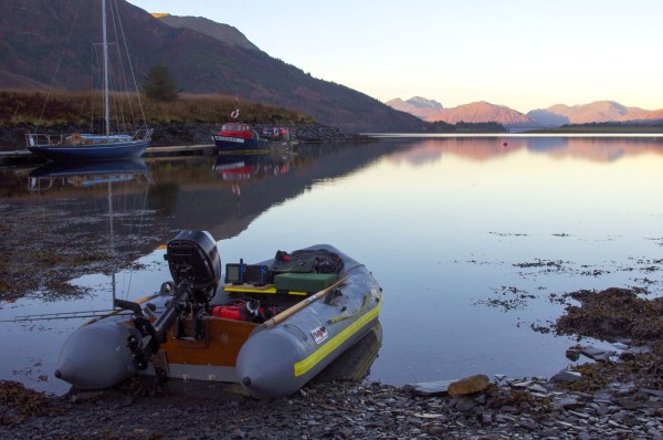 Launching at the slate slip, Ballachulish