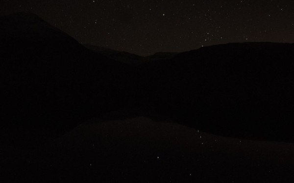 Orion's belt reflects nicely on Loch Etive