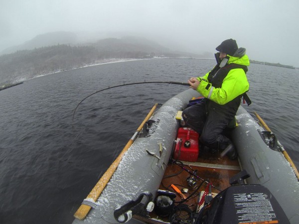 SIB fishing in a snowy winter