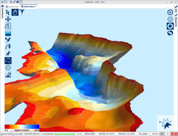 3D Reefmaster view of Bonawe, Loch Etive