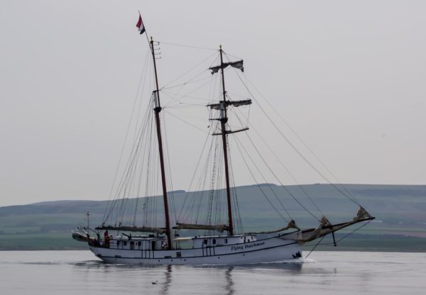 The Flying Dutchman off Dunbar - the Flying Dutchman passes inshore of us