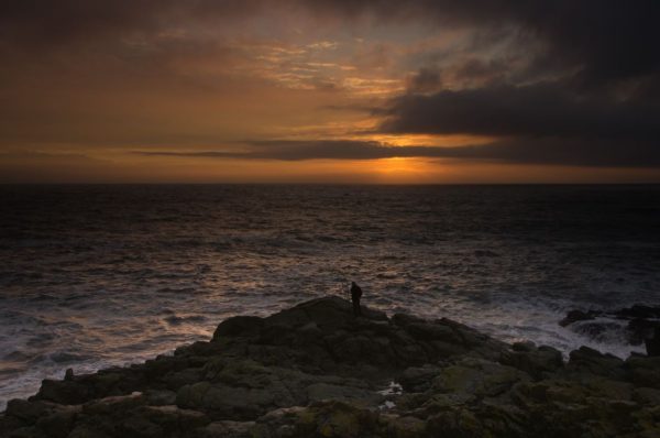 An atmospheric sunrise over the North Sea just south of Aberdeen