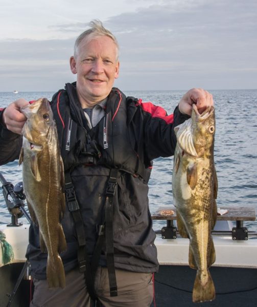 Decent pan sized codling from the boat off St Andrews, late autumn