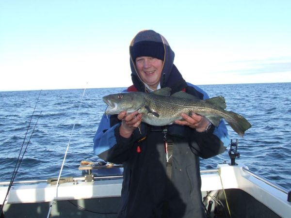 Ian with a 5lb codling