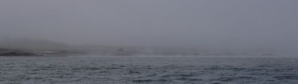 Freezing fog on the Fife coast looks like smoke on the water