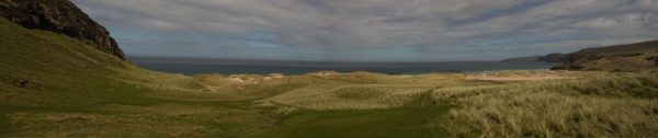 Approaching Sandwood Bay, with Cape Wrath in the far north