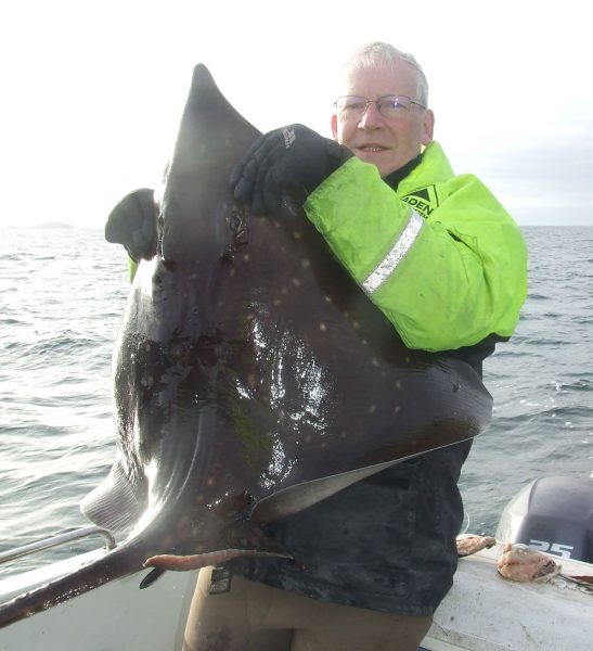 Small skate of around 32lb taken in January 2018 from the Firth of Lorne, near Kerrera