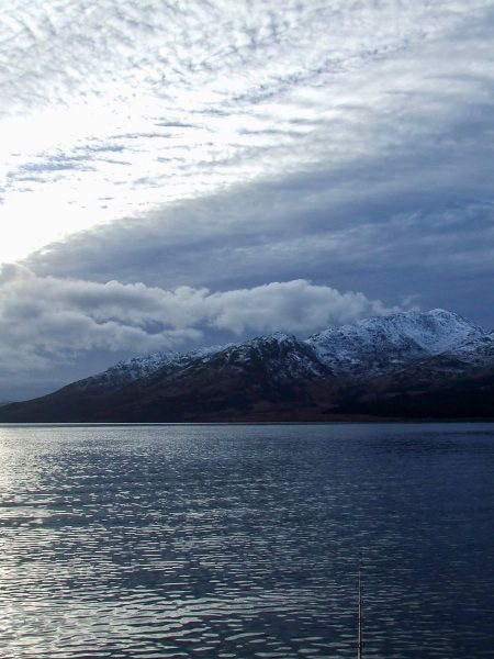 Etive looks a little grey as the sun disappears (Ian's pic)