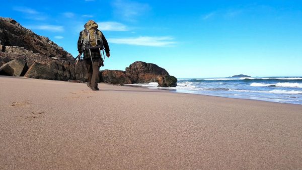 Walking along the beach towards my first spot of the day