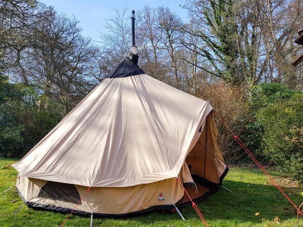 Not exactly backpacking material - a test run of my new Robens belltent setup