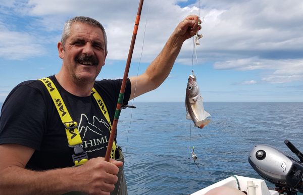 A typical smallish haddock for the day, caught by Trevor