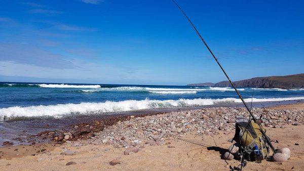 Fishing the southern end of Sandwood Bay