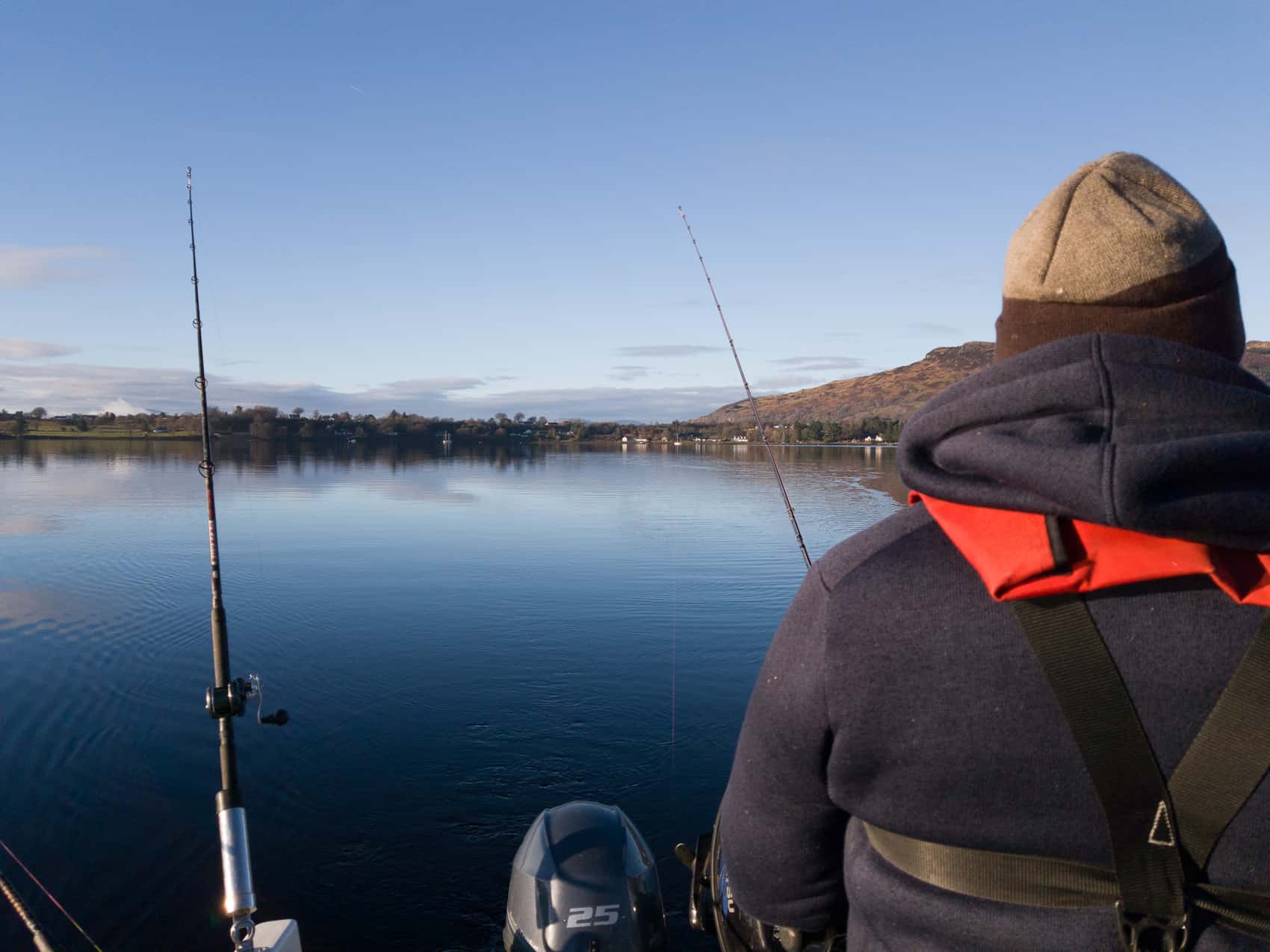 Afloat and fishing on a chilly December Day, Loch Etive