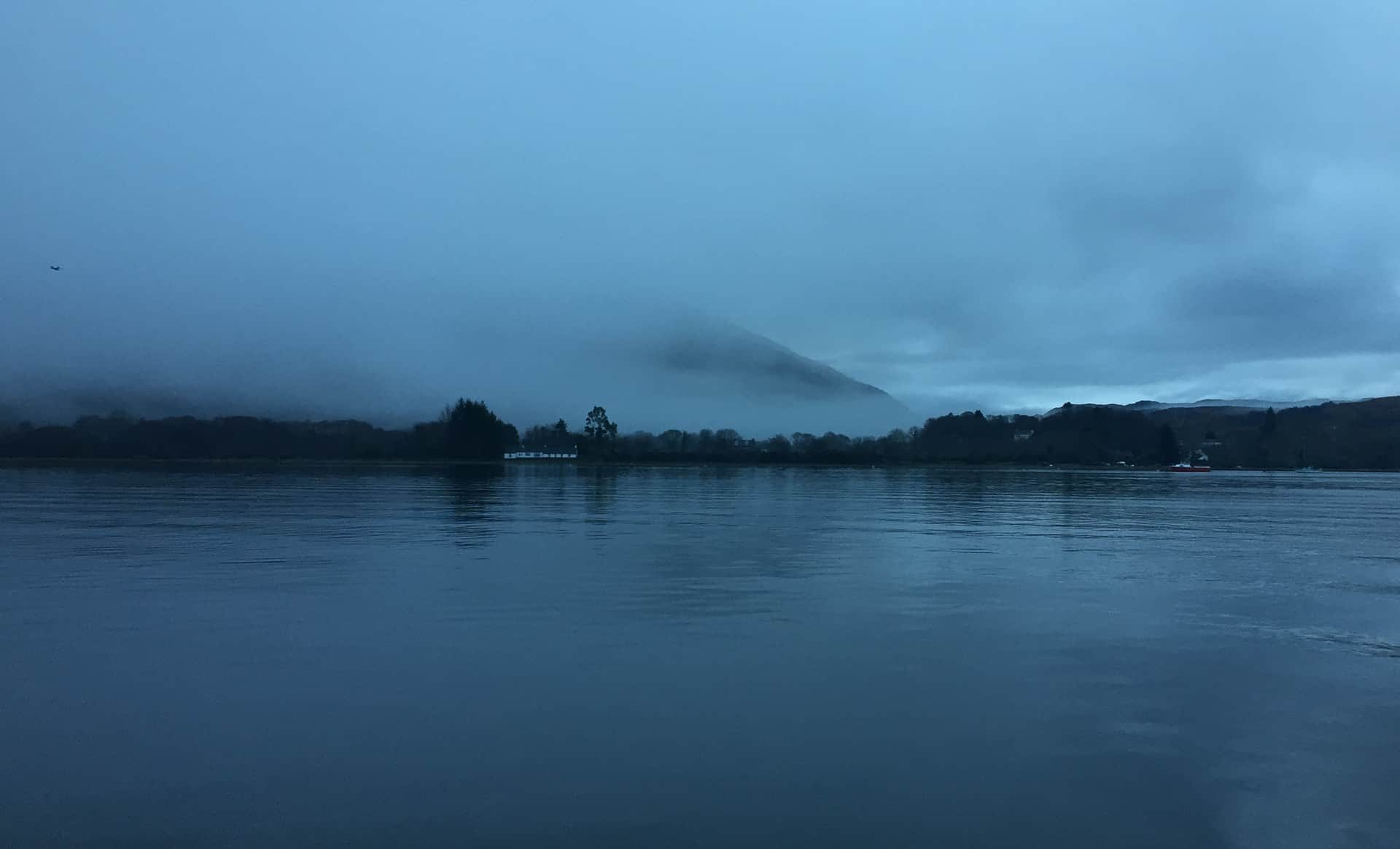 A grey and foggy start to the day at Taynuilt, Loch Etive