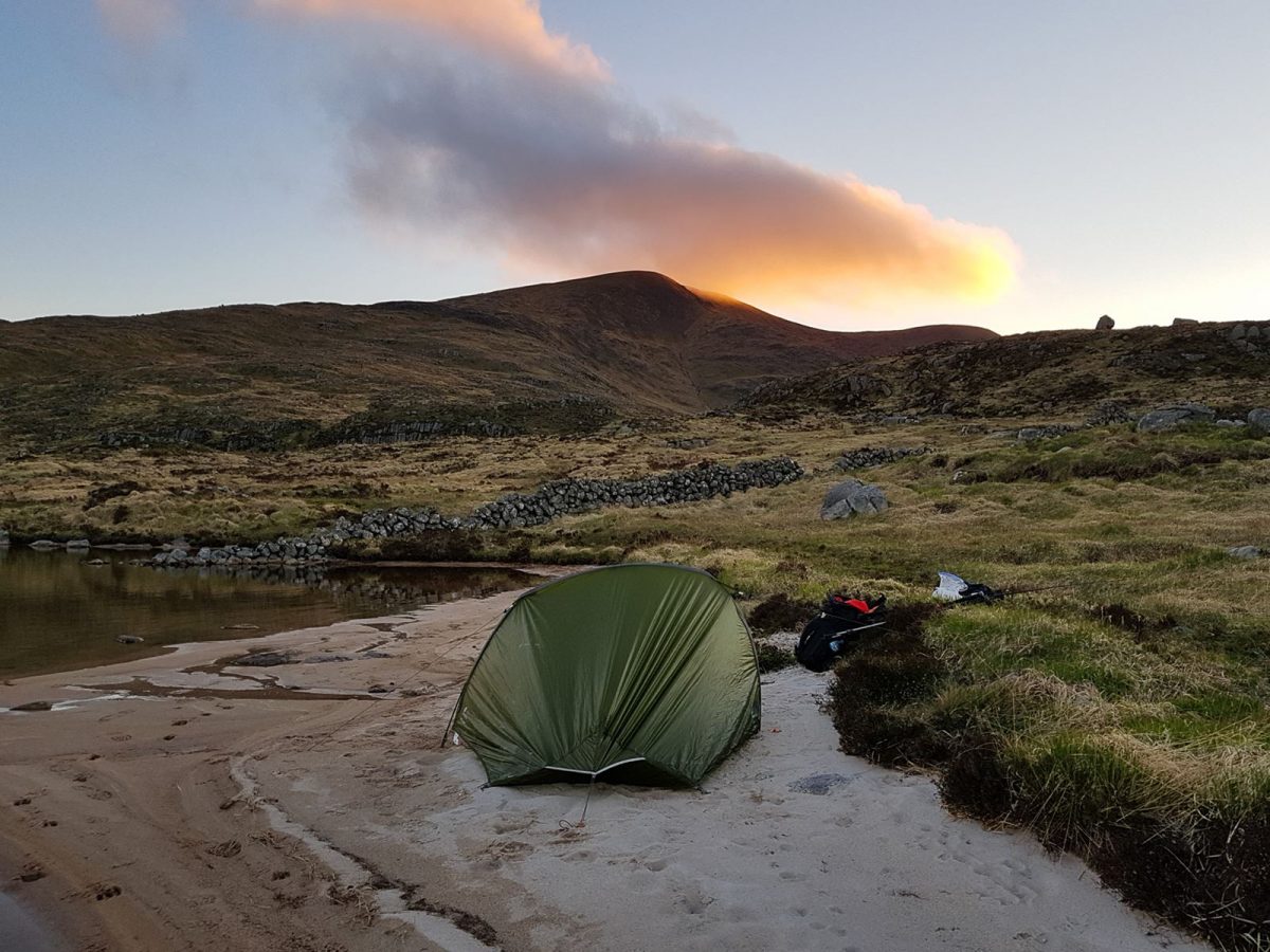 Sunset over Merrick, the highest hill in Galloway